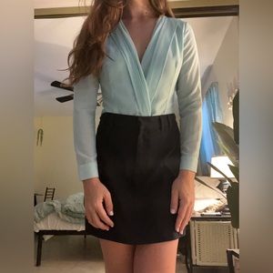 SABO SKIRT plunging neck bodysuit